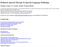 Tablet Screenshot of orangecountyspeechtherapy.com